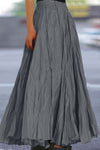 Ondine | Women's Flowy Pleated A-Line Maxi Skirt