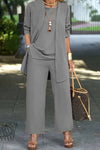 Ophira | Women's Round Neck Long Sleeve 3 Piece Set