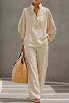 Nadia | Women's 2 Piece Set Batwing Top Wide Leg Pants