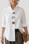 Persephone | Women's Stand Collar Button Front Shirt