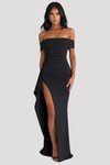 Ravenna | Women's Off Shoulder Fitted Maxi Dress