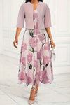 Rosalie | Women's Floral Maxi Dress Set with Jacket