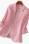 Rosamund | Women's Pink Blazer with 3/4 Sleeves
