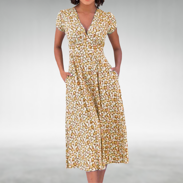 saffron midi dress Saffron Yellow Embroidered Floral Tiered Midi Dress