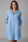 Saskia | Women's Long Sleeve Button Front Shirt Dress