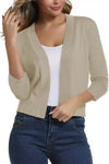 Scarlett | Women's Open Front 3/4 Sleeve Cardigan