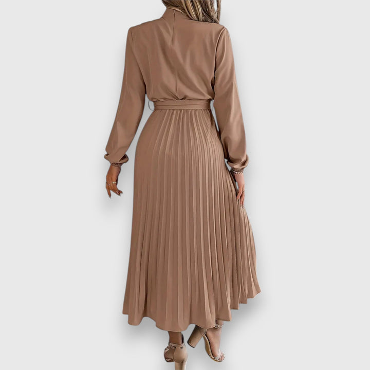 Rebecca | Elegant Pleated Midi Dress