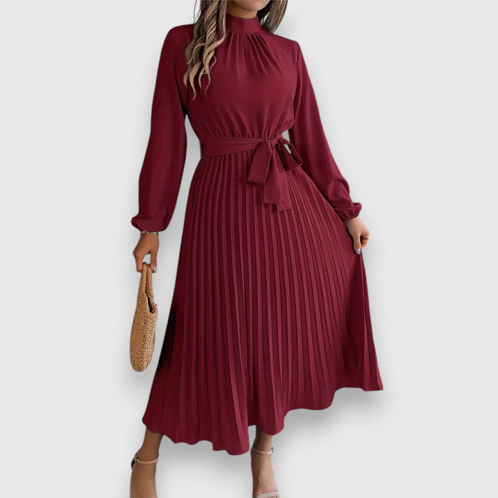 Rebecca | Elegant Pleated Midi Dress