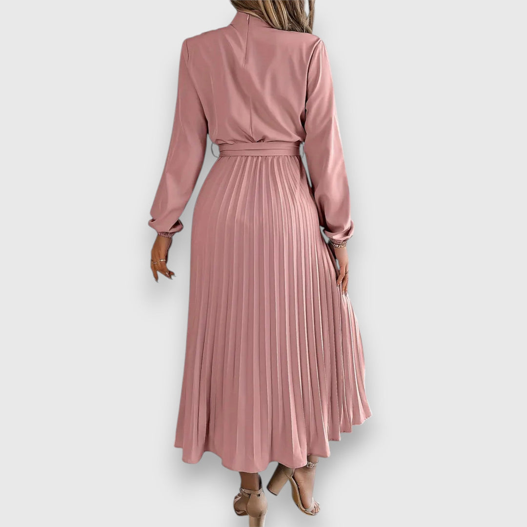 Rebecca | Elegant Pleated Midi Dress