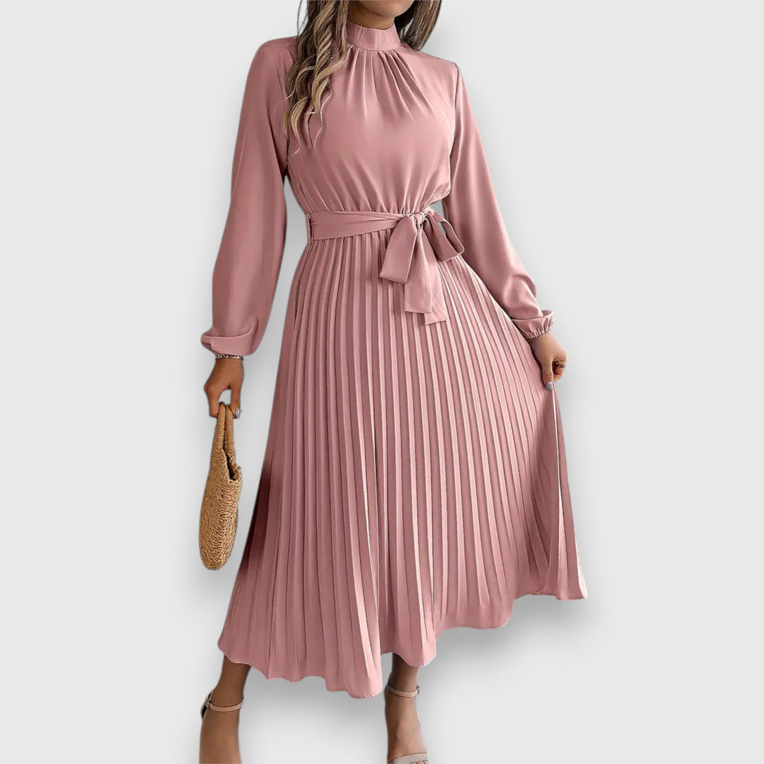 Rebecca | Elegant Pleated Midi Dress