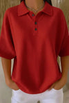 Serafina | Women's Collared Short Sleeve Polo Shirt