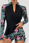 Solange | Women's Floral Long Sleeve Two Piece Swimsuit