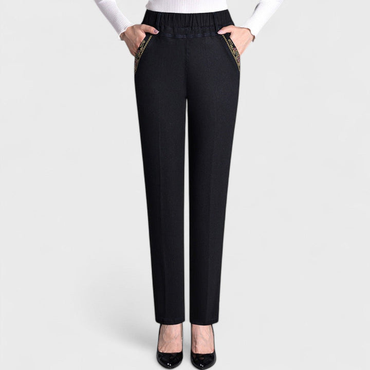 Leighton | Stretch Jeans with Side Pockets and Elastic Waistband