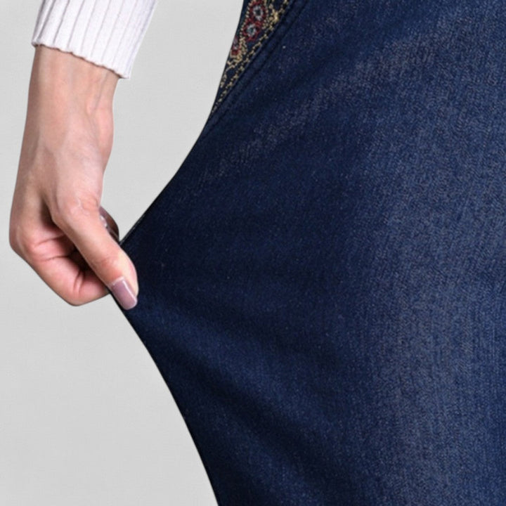 Leighton | Stretch Jeans with Side Pockets and Elastic Waistband