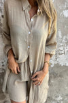 Funa | Women's Two-Piece Button-Up Shirt and Pants Set