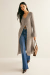 Stacking V-Neck Split Breasted Sweater Dress