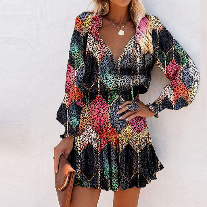 Tara | Floral Mini Dress with Long Sleeves for Women