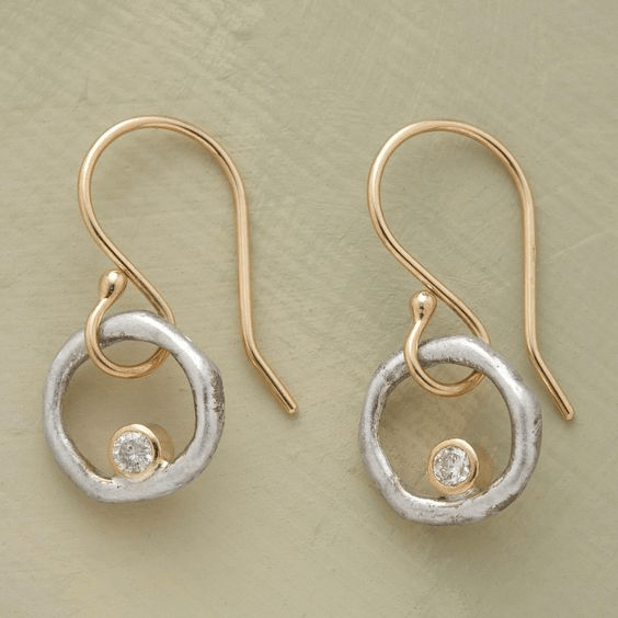Elaria | Classic Gold and Silver Zirconia Earrings