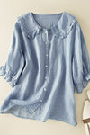 Winifred | Women's Peter Pan Collar Button Front Blouse
