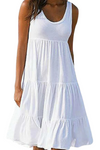 Luna | Women's Sleeveless Tiered Midi Dress Boho Summer