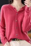 Women's Round Neck Cardigan